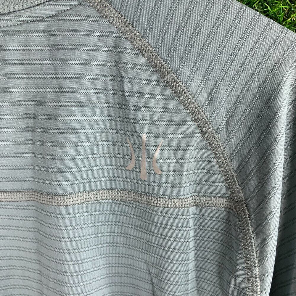 Rhone Reign Shirt Mens M L/S Pullover Grey Breathable Work Out Gym Striped - Picture 8 of 8